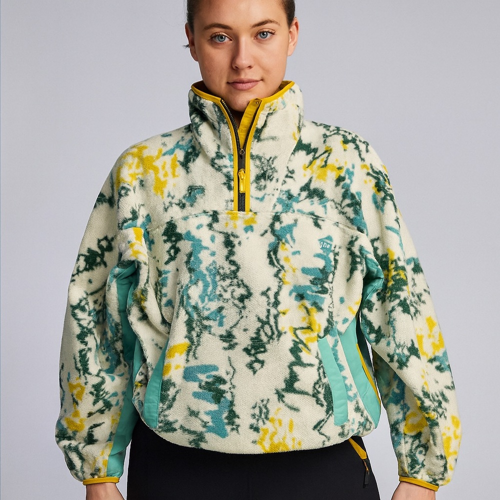 Outdoor Afro x REI Co-op Womens XL Fleece Pullover Quarter Zip Abstract Print
